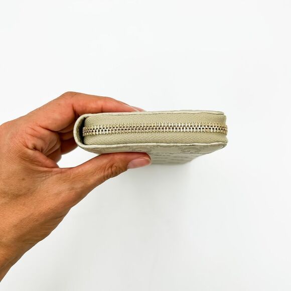 Gucci GG Monogram Guccissima Neutral Leather Zip Around Wallet Organizer - Picture 7 of 12